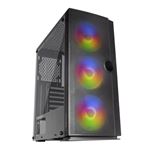 Caja PC ATX Mars Gaming MC320 Negro, Frontal Mesh Style, 3xVentilador FRGB