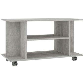 Mueble para TV vidaXL con ruedas aglomerado gris hormigón 80x40x40cm - 1