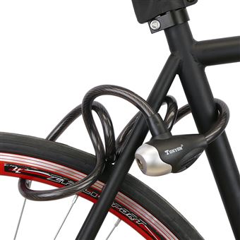 Paisaje irregular multa Cable antirrobo de acero y candado para bicicleta PrimeMatik, 12x1200mm  llave, Accesorios y componentes para bicicletas, Los mejores precios | Fnac