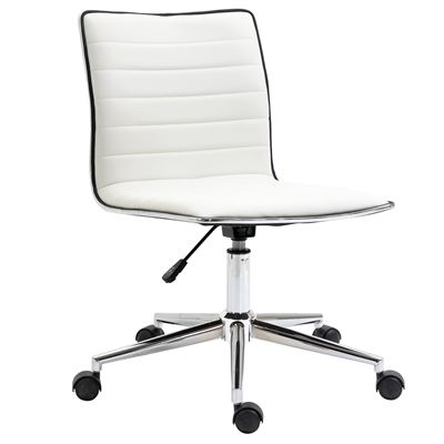 Silla de oficina Vinsetto blanco 47x57x86,5cm espuma y metal