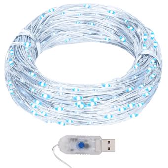 Guirnalda de micro vidaXL luces LED 40 m 400 LED blanco cálido - 1