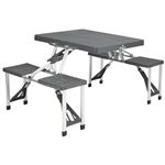 Mesa de camping Easy Camp Toulouse con asientos gris