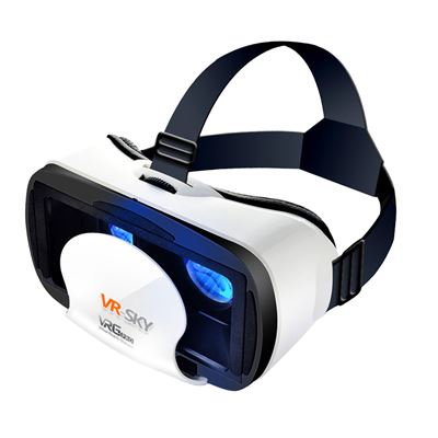 Gafas De Realidad Virtual Dam Sky Blu-ray Protección Luz Azul Compatibles Ios, Android Blanco