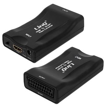 Adaptador de video Euroconector a HDMI LinQ 1080p, Negro - Cable y