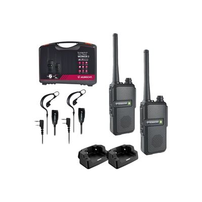 Walkie Talkie Albrecht Tectalk Worker 3 Pack 2 Radios Con Cargadores Y Dos Micro Auriculares