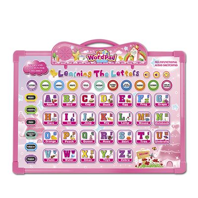 Tablero De Dibujo Dam Para El Aprendizaje En Inglés Con 11 Cartas Rosa