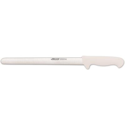 Cuchillo De Fiambre Arcos Colour - Prof 293424 De Acero Inoxidable Y Mango Ergonómico De Polipropileno - Blanco