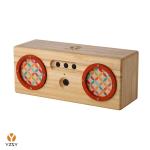 YZSY Deluxe Altavoz Bluetooth Tambor con función Manos Libres - Natural Bamboo Vesino