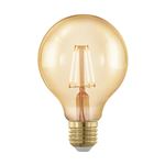 Eglo Bombilla Led e27 regulable golden vintage luz de iluminación retro 4 vatios equivalente 30 320 blanco 1700 kelvin edison g80 8 11692