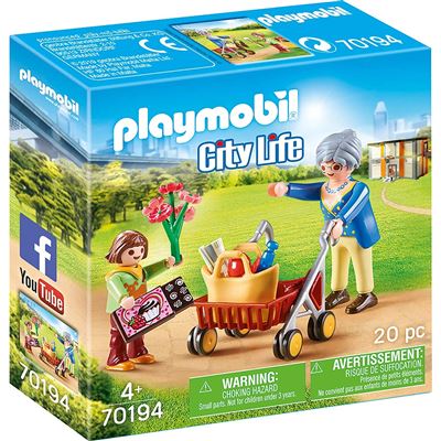 City Life - Abuela Con Andador Playmobil 70194