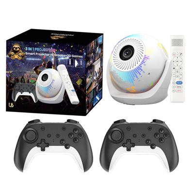 Szsmart Blanco Proyector Inteligente 400Lm Consola Retro Wifi Bluetooth U6
