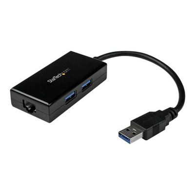 Startech.com Adaptador De Red Ethernet Gigabit Externo Usb 3.0 Con Concentrador Incorporado De 2 Puertos Usb - Imagen 1