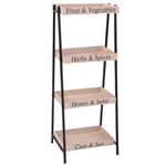 Estante de almacenamiento acero y madera 37,5x32x96 cm - Home&Styling