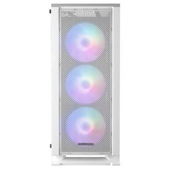 Mars Gaming - MC-C Blanco Caja PC ATX Panel Frontal Metal-Mesh Cristal  Templado 3 Ventiladores