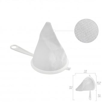 Colador Tela Franela Armazón de Plastico Ø 10 cm. - 1