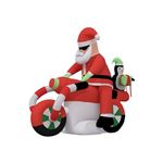 Papá Noel inflable de Navidad con luces LED vidaXL 156cm