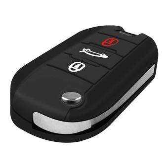 Carcasa llave de coche, Negro para Peugeot 30008, 508, 301, 308, 308S - 1