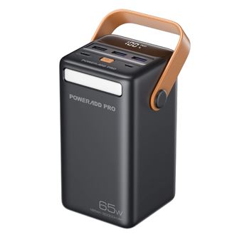 PowerBank Batería Klack de 50000mAh 65W USB-C Cargador portátil con Linterna carga rápida batería externa - 1