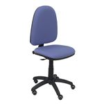 Silla de oficina ergonómica Piqueras y Crespo Modelo 04CP, Ruedas de parquet, tejido Bali azul claro