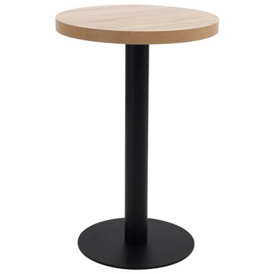 Vidaxl Marrón/Claro Mesa De Bistró Mdf 50 Cm Modelo 2