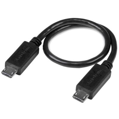 StarTech.com Cable USB OTG de 20cm - Cable Adaptador Micro USB a Micro USB - Macho a Macho - cables USB