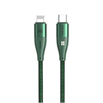 Cable USB-C a Lightning Promate iCord-PD20 Cable 1,2M Sincronización de Datos de 480 Mbps - 1