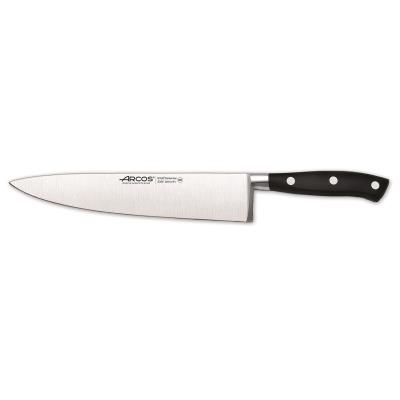Cuchillo Cocinero Arcos Riviera 233600 De Acero Nitrum, Con Mango De Polioximetileno Y 20 Cm De Hoja En Estuche