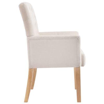 Sillas de comedor con reposabrazos 4 uds vidaXL tela beige, Sillones, Los  mejores precios