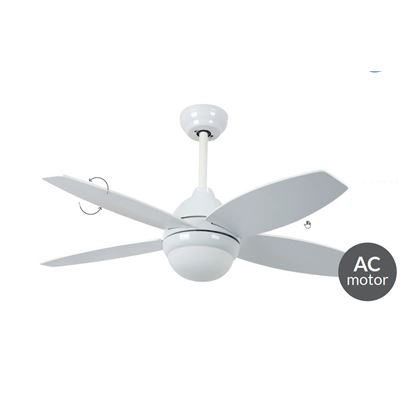 Ventilador De Techo Gsc Muna Con Luz Cct Regulable Y Mando Ø106 4 Aspas Blanco