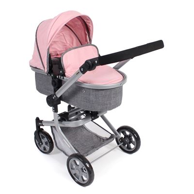 Cochecito De Muñecas Convertible ""mika"" , Gris-rosa Bayer Chic 2000 595 15
