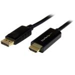 StarTech.com Cable Conversor DisplayPort a HDMI de 2m - Color Negro - Ultra HD 4K - Convertidor de vídeo