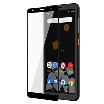 Cristal Templado Biselado Orange Neva Zen 9H, BigBen 0,33 mm Marco Negro - 1