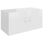 Armario de pared vidaXL aglomerado blanco brillante 80x39x40 cm