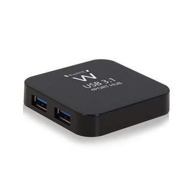 Hub USB Ewent EW1134 4 Puertos USB 3.1 Gen1 5Gbit/s 52,5cm Negro Compacto - Imagen 4