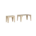 Mesa TM Consola de comedor extensible hasta 146 cm color roble Dimensiones cerrada: 90x53.6x74 cm.
