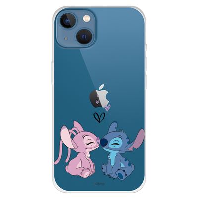 Funda para iPhone 14 Pro Max Oficial de Disney Angel & Stitch Beso