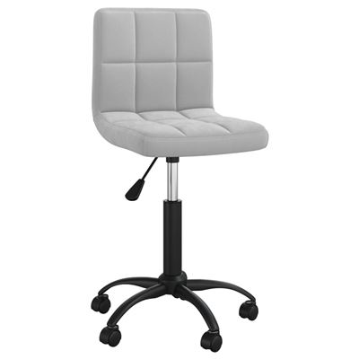 Vidaxl Gris/Claro Silla De Oficina Giratoria Terciopelo 4,9Kg