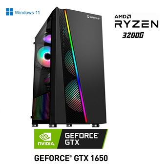 PC Gaming Joybe Computers AMD Ryzen 3 3200G Nvidia GTX 1650 RAM 32GB M.2 SSD 512GB + HDD 2 TB Wifi Windows 11 - 1