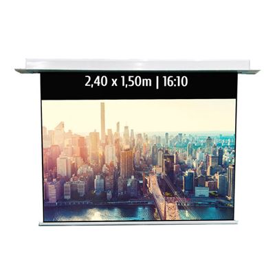 Pantalla De Proyección Eléctrica Empotrable Kimex 2,40 X 1,50m (16/10) Wifi