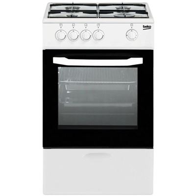 Cocina De Gas Beko Csg42010dwn Horno 4 Fuegos 50cm Blanco