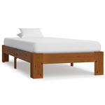 Vidaxl Madera Maciza pino estructura de cama mobiliario casa moderna robusta y duradera sin clara 90x200cm 283286 compatible 90x200 marron