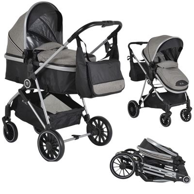 Carrito De Bebé Duo Convertible Kali Hasta 22kg De Moni Grey