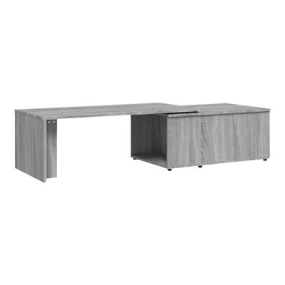 Vidaxl Gris Mesa De Centro De Madera Contrachapada Sonoma 150X50x35cm