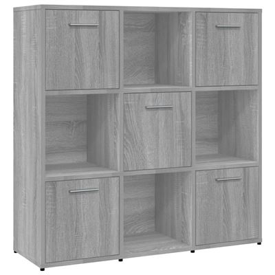 Vidaxl Gris Estantería Madera Contrachapada Sonoma 90X30x90cm