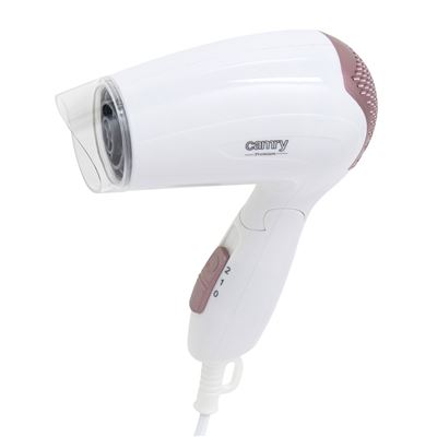 Secador De Pelo Para Viaje Camry Cr2254 Plegable, 2 Niveles Potencia 1200w Blanco