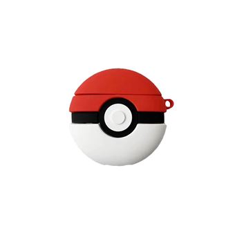 Funda de Silicona A Prueba De Golpes Pokemon Ball Para Airpods 3 Blanco Y Rojo - 1