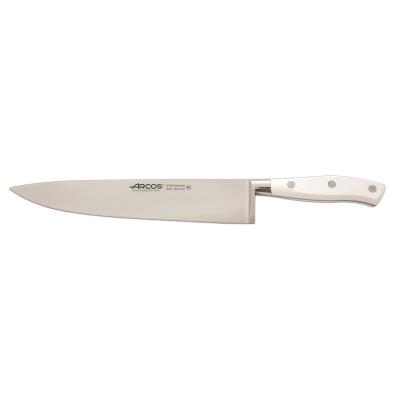Cuchillo Cocinero Arcos Riviera Blanc 233724 De Acero Nitrum, Con Mango De Polioximetileno Y Hoja De 25 Cm En Estuche