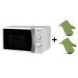 Pack Microondas Jocel JMO011404, 20 Litros, 800 w + juego 2 manoplas horno