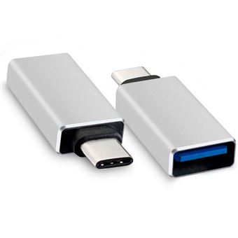 Adaptador USB a USB C Plata, USB 3.1 Type C (Tipo C) a USB 3.0 Adaptador  para MacBook y otros dispositivos