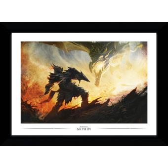 Fotografia enmarcada Skyrim Daedric Armour (30mm Negro)
